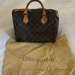 Authentic Louis Vuitton Brown Monogram Speedy 30